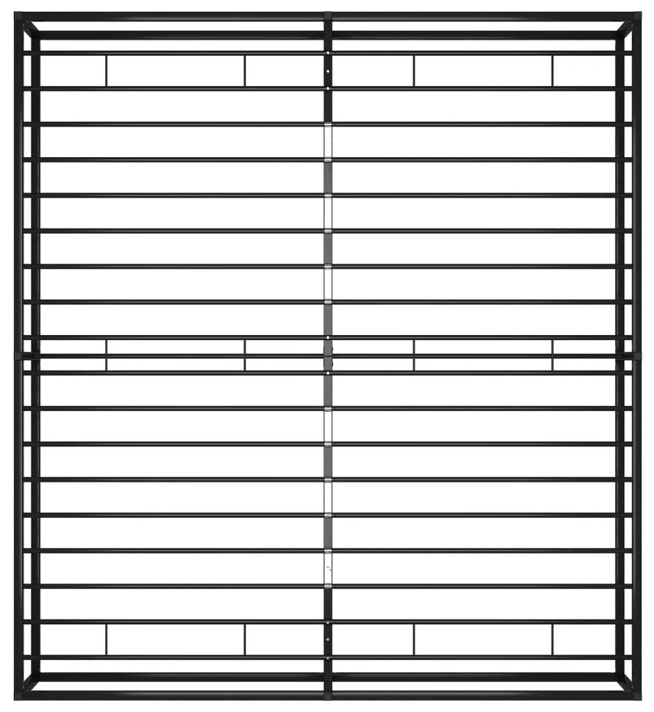 Estrutura de cama 140x200 cm metal preto