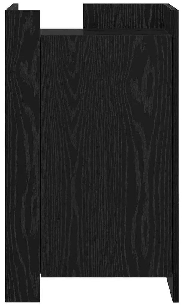 Aparador Carvalho Preto 45x35x75 cm Madeira engenheirada