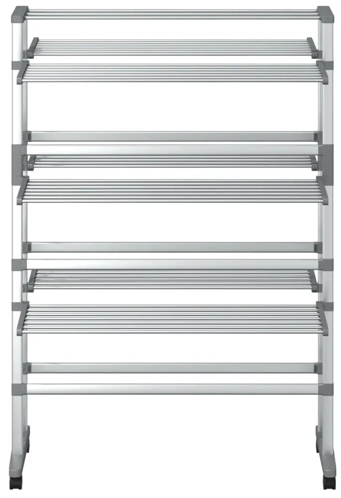 Estendal de roupa com rodas 89x64x129 cm alumínio