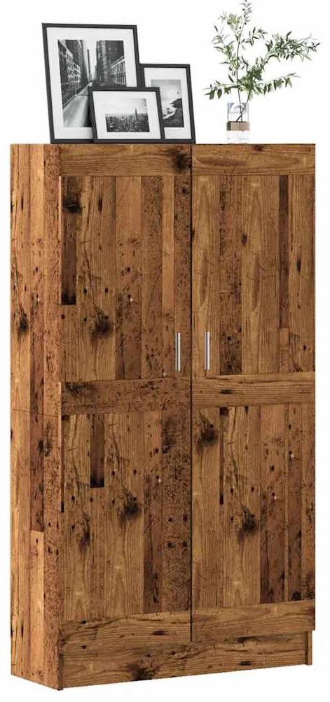 vidaXL Estante 82,5x30,5x150 cm derivados de madeira madeira velha