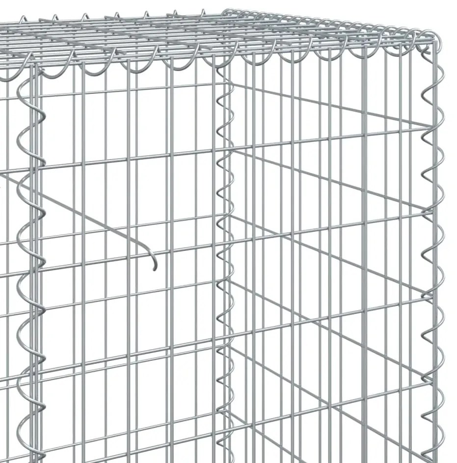 Cesto gabião com cobertura 1200x50x100 cm ferro galvanizado