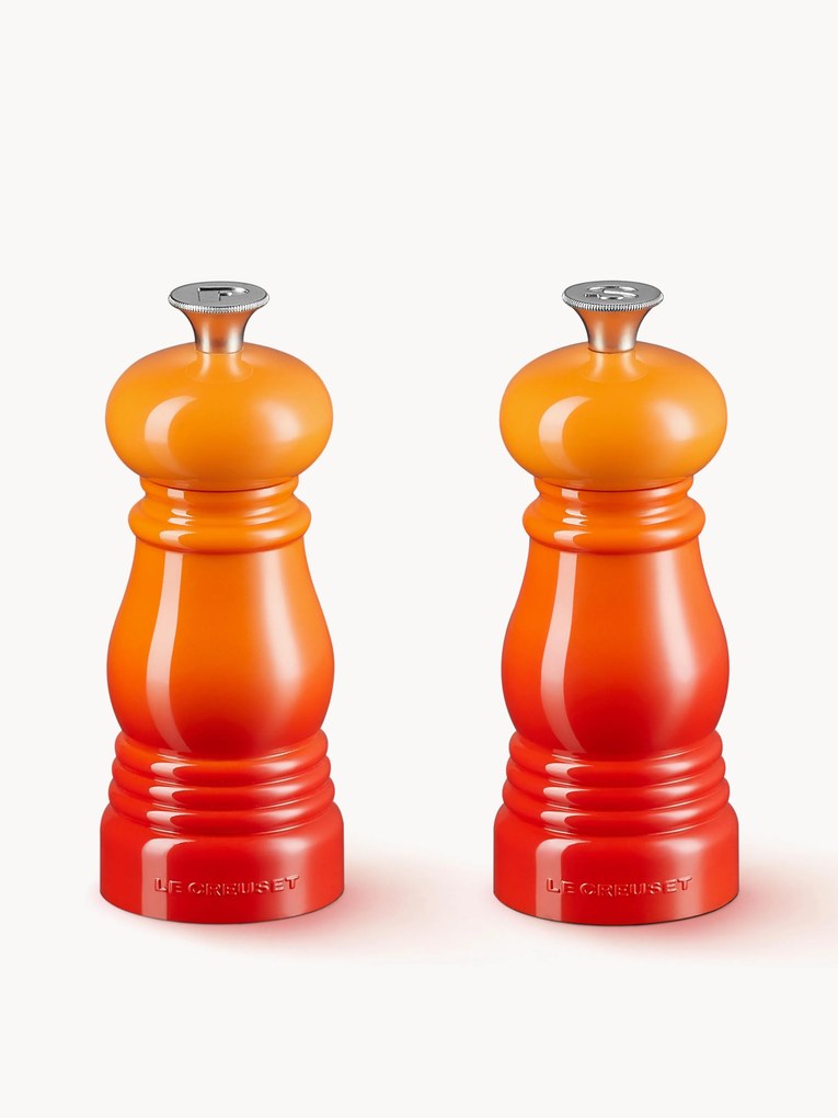 Moinhos de sal e pimenta com moedor em cerâmica Creuset, conjunto de 2