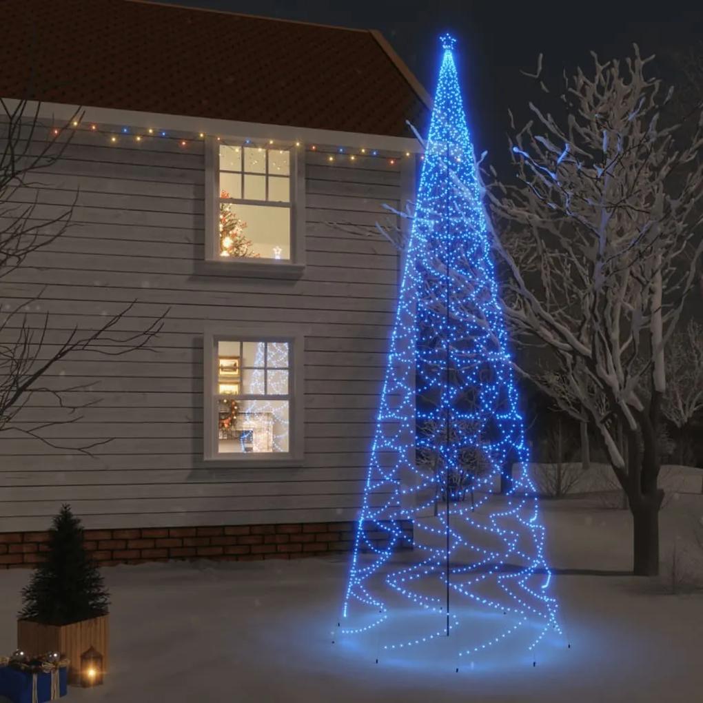Árvore de Natal com espigão 3000 luzes LED 800 cm azul