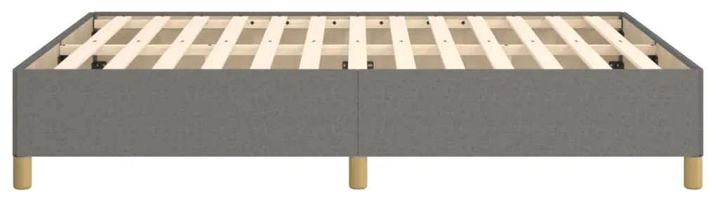 Estrutura de cama sem colchão 140x200 cm tecido cinzento-escuro