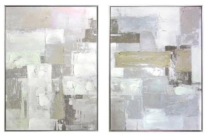 Pintura DKD Home Decor Abstrato (2 pcs) (60 x 3 x 80 cm)