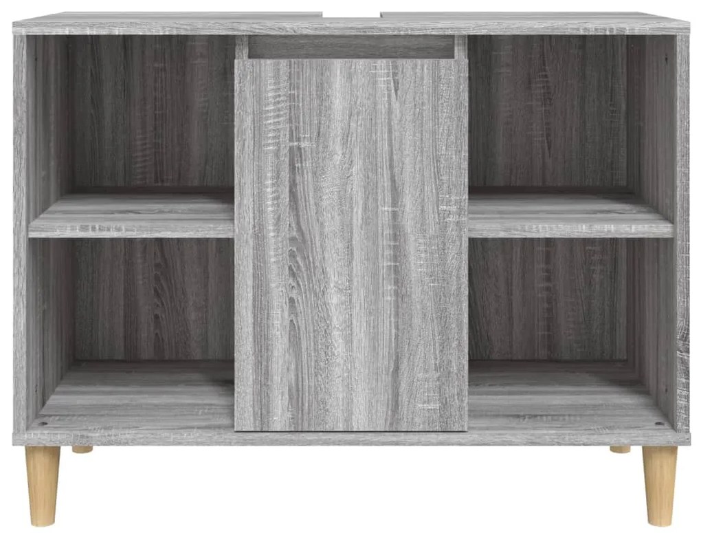 Móvel p/ lavatório 80x33x60 cm derivados madeira cinza sonoma