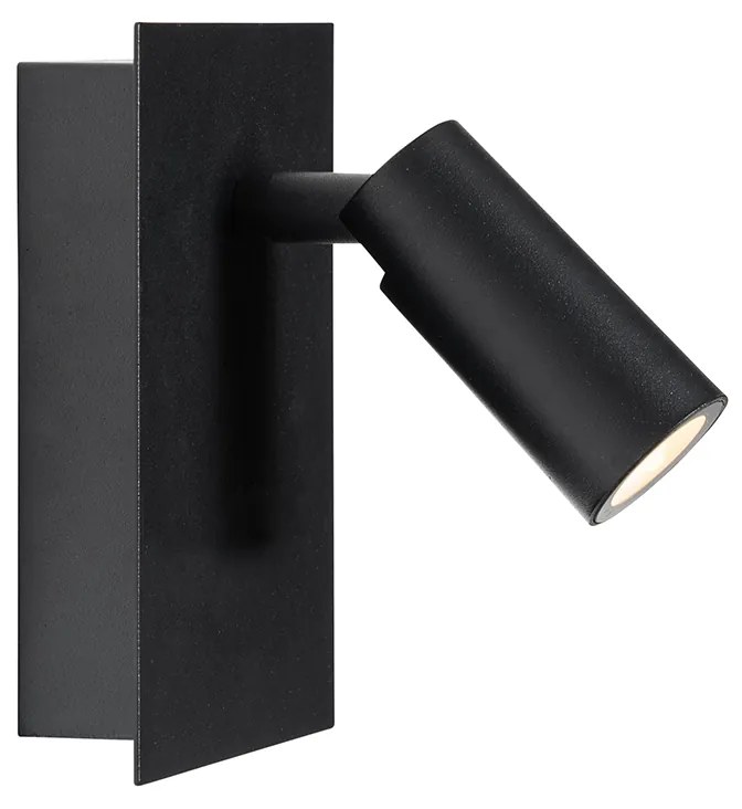 Candeeiro de parede exterior moderno preto com LED IP54 - Simon Moderno
