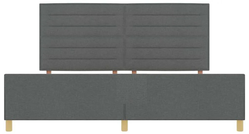 Estrutura de Cama de Tecido Cinza Escuro vidaXL 200x200 cm