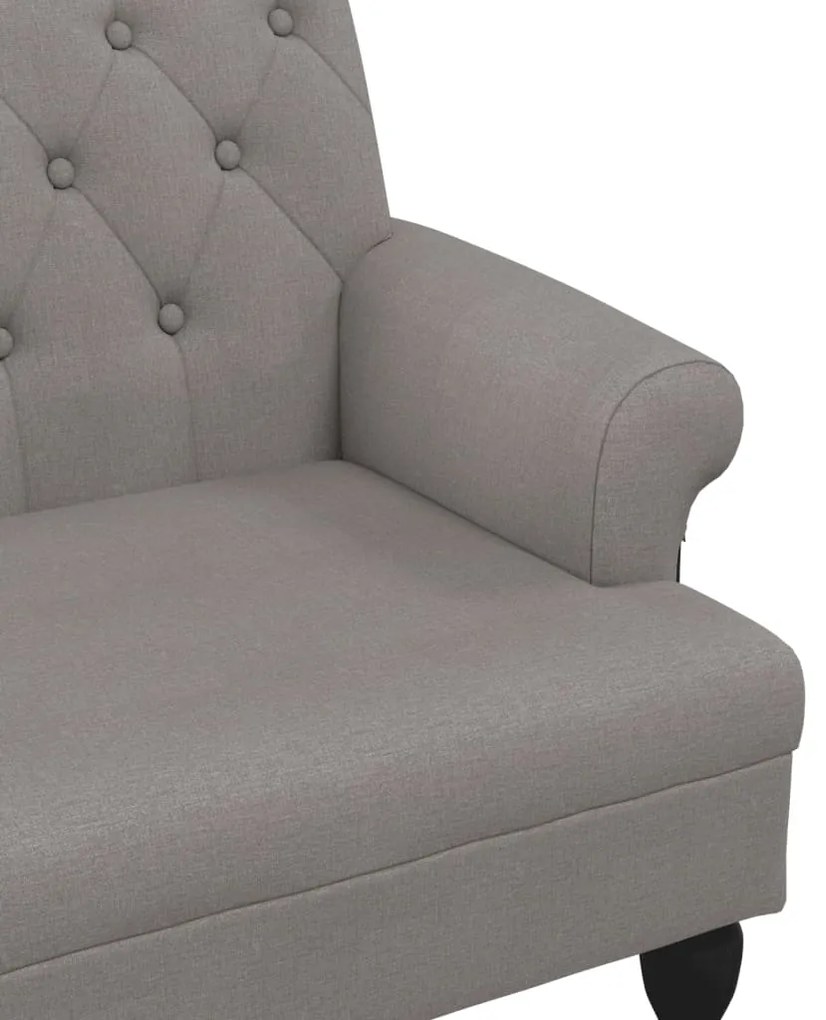 Banco com encosto 120x62x75,5 cm tecido cinza-acastanhado