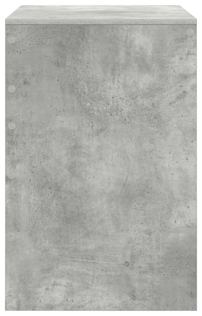 Secretária de Escrita Cinza Concreto MDF com visual concreto