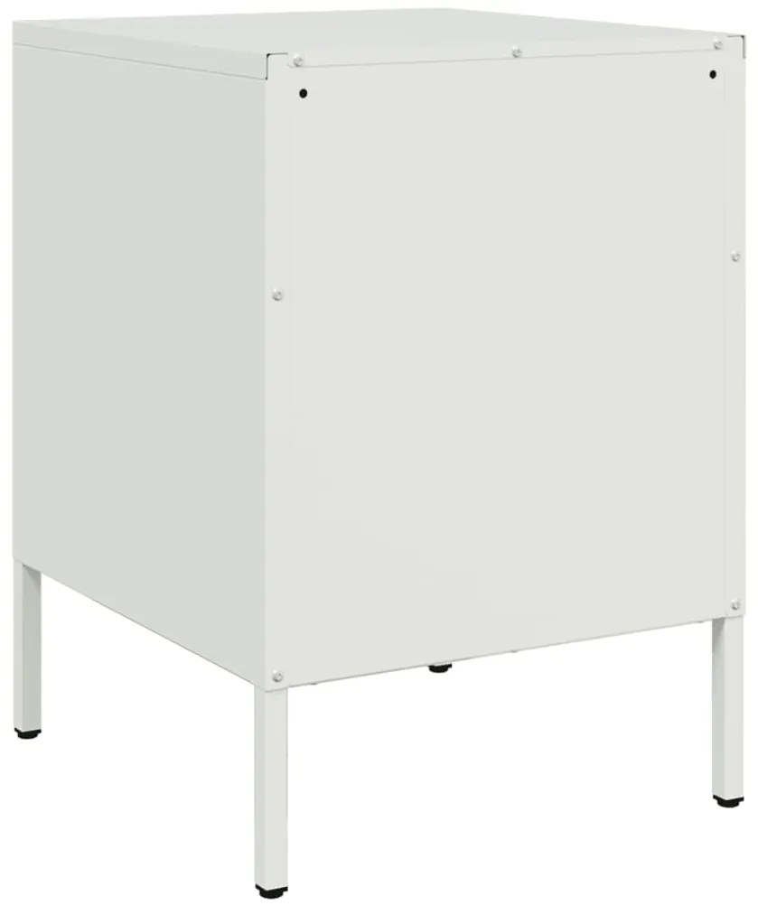 Mesa de cabeceira 36x39x50,5 cm aço branco
