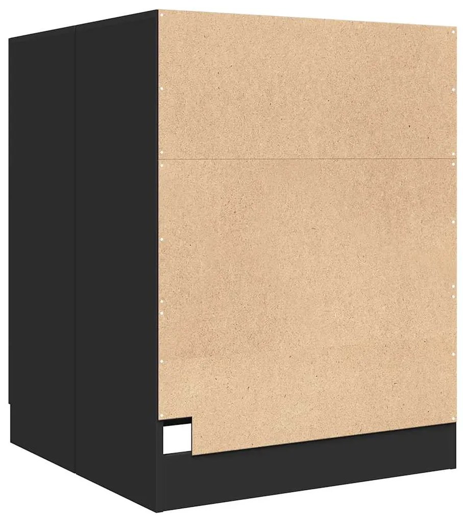 Armário para máquina de lavar roupa 71x71,5x91,5 cm preto