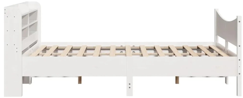 Estrutura cama c/ cabeceira 120x190 cm pinho maciço branco