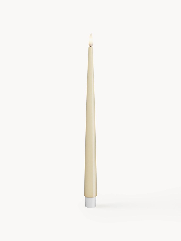 Velas LED artesanais Real Flame, Alt 28 cm, conjunto de 2
