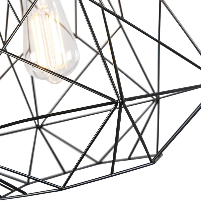 Candeeiro suspenso inteligente industrial preto Incl. WiFi ST64 - Framework Basic