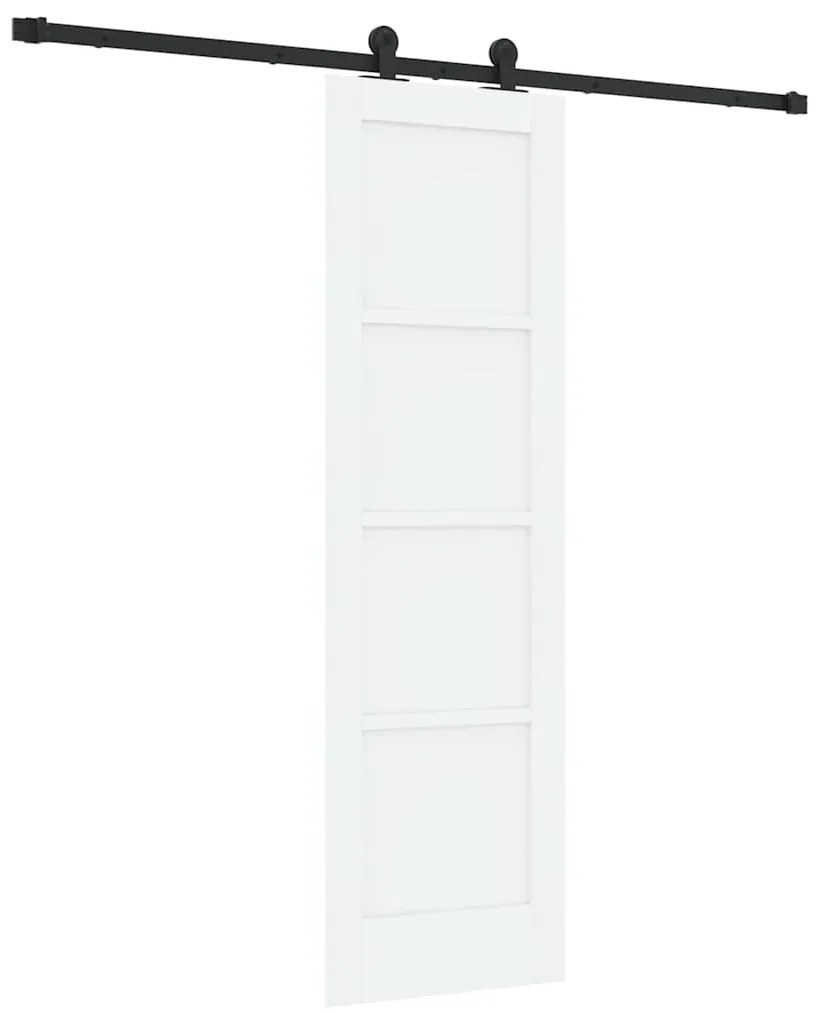 Porta Deslizante vidaXL com Conjunto de Hardware Branca 61x198,5 cm Ma