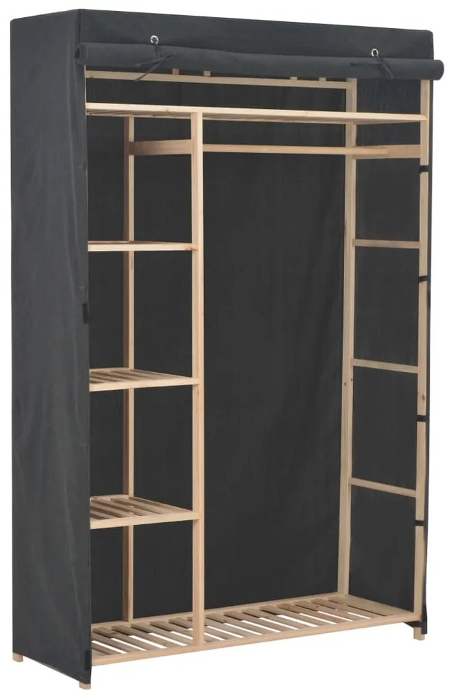 vidaXL Roupeiro 110x40x170 cm tecido cinzento
