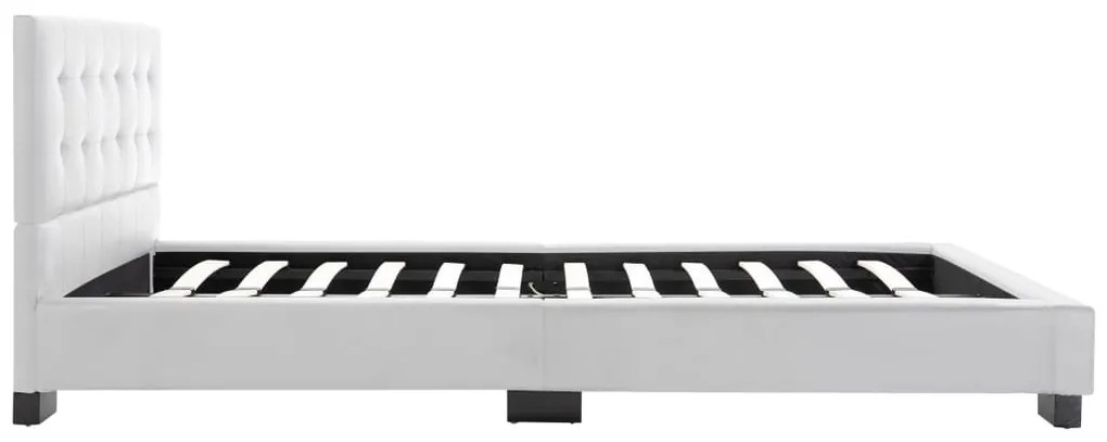 Estrutura de cama 120x200 cm couro artificial branco