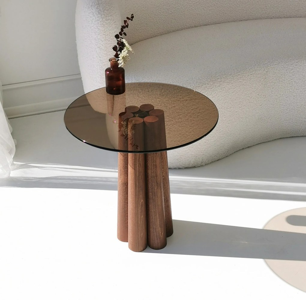 Mesa de Centro Thales – Bronze Walnut – 50 cm x 50 cm x 50 cm
