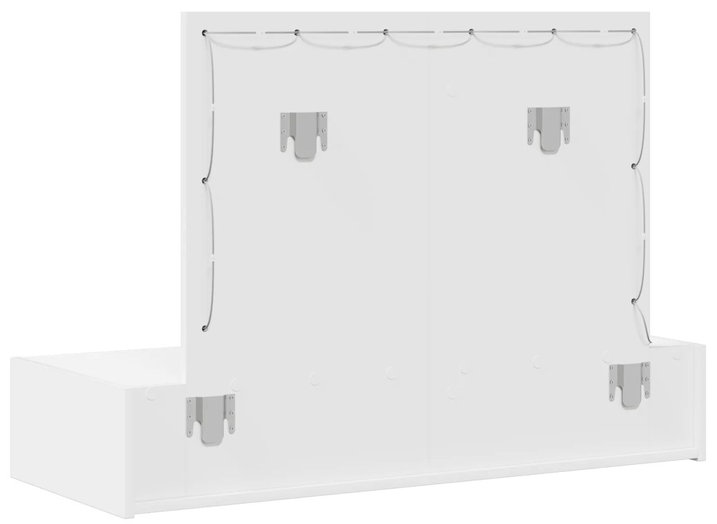 Mesa de Maquilhagem Suspensa com Luzes LED Brancas