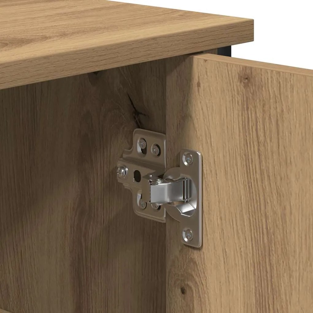 Sideboard vidaXL Artisan Carvalho 100x35x70 cm Madeira Engineered e Aç