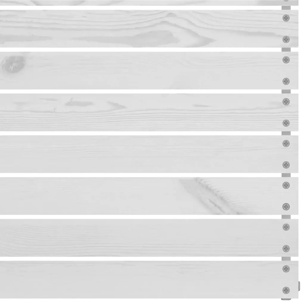 5 pcs conjunto lounge de jardim pinho maciço branco