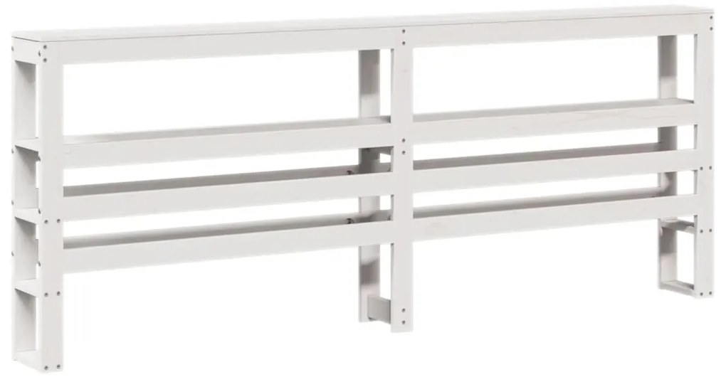 Cama sem colchão 180x200 cm madeira de pinho maciça branco