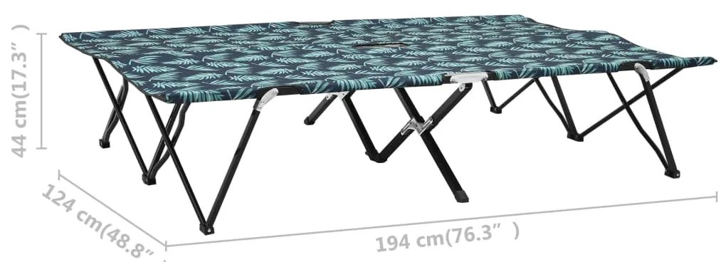 Espreguiçadeira/cama dobrável p/ 2 pessoas aço estampagem folha
