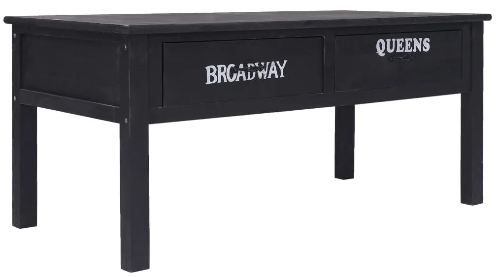 Mesa de centro 100x50x45 cm madeira preto