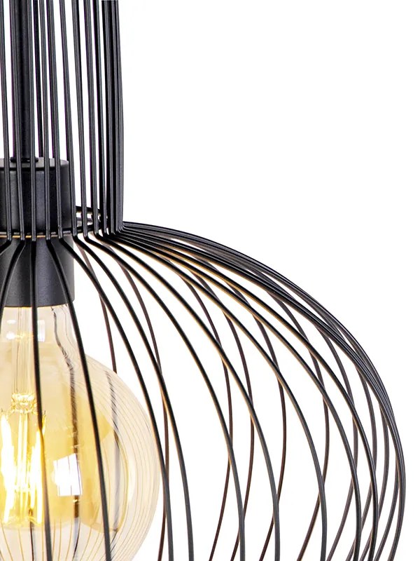 Candeeiro de suspensão design preto - Wire Bake Design