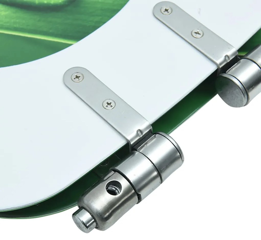 Assento sanita c/ tampa fecho suave MDF design gotas água verde