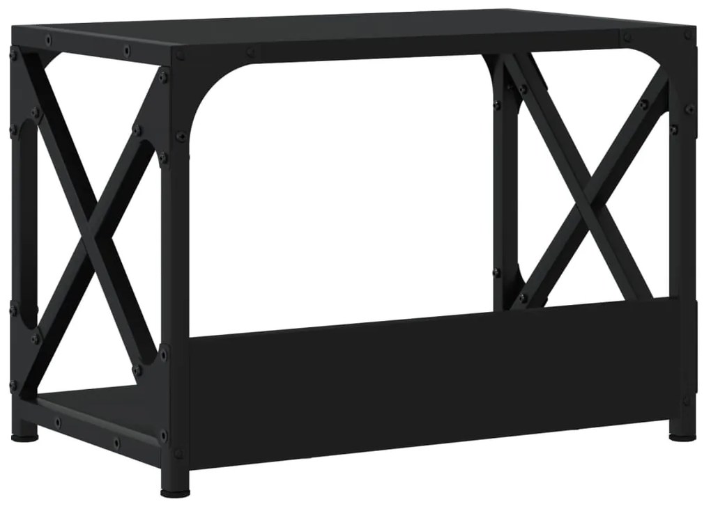 Suporte impressora 2 prateleiras 44x26x31,5 deriv.madeira preto