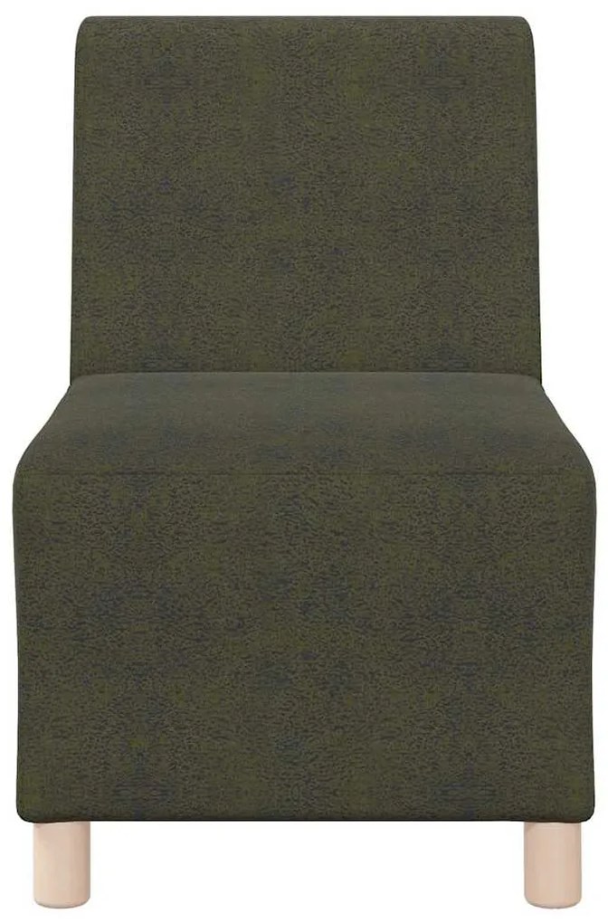Cadeira Sofa 3 pcs Verde 55 cm Couro camurça sintético