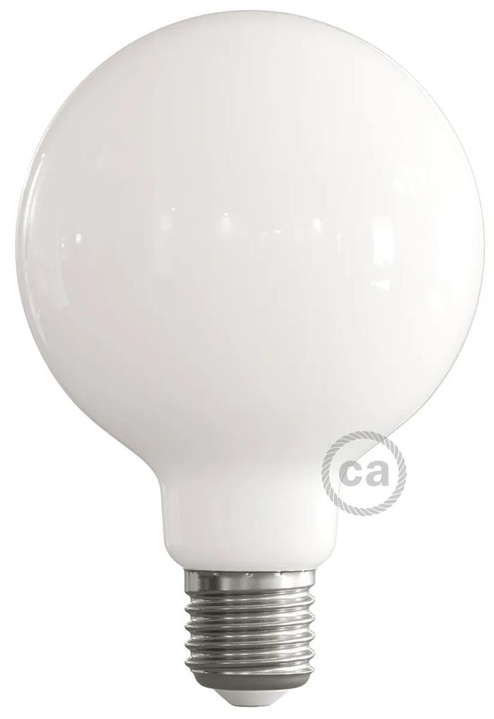 LED Milky White Light Bulb - Globe G95 - 7.5W E27 Dimmable 2700K