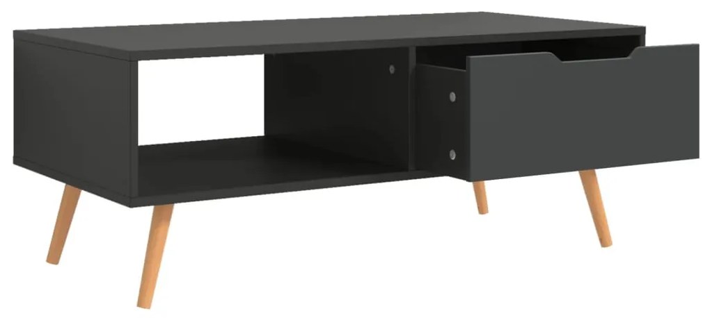 Mesa de centro 100x49,5x43 cm derivados de madeira cinza