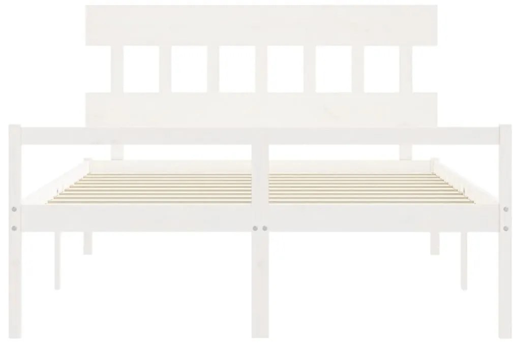 Cama para idosos king size com cabeceira madeira maciça branco