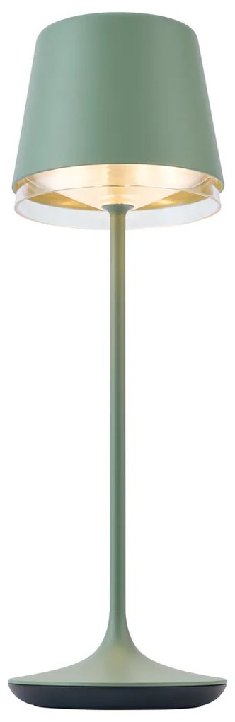 Candeeiro de Mesa Verde Incl. LED IP65 Recarregável com Estação de Carregamento - Bass