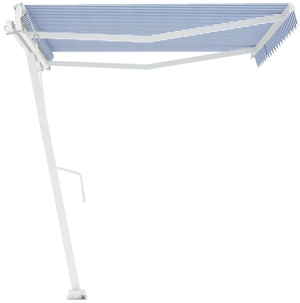 Toldo automático independente 450x350 cm azul e branco
