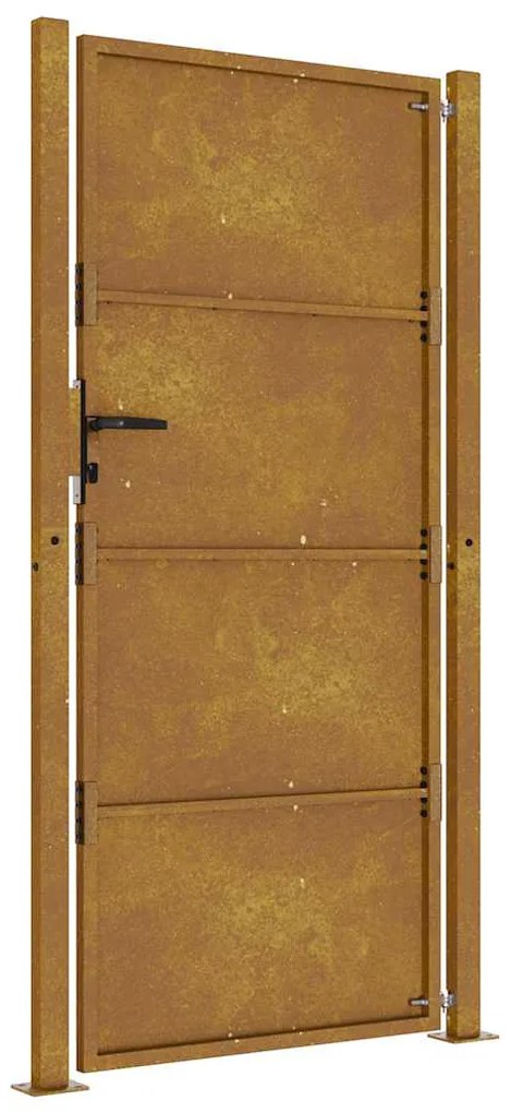 Portão de jardim 105x180 cm aço corten