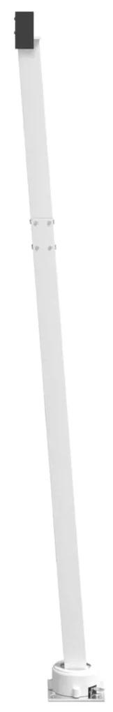 Conjunto de postes para toldo 600x245 cm ferro branco