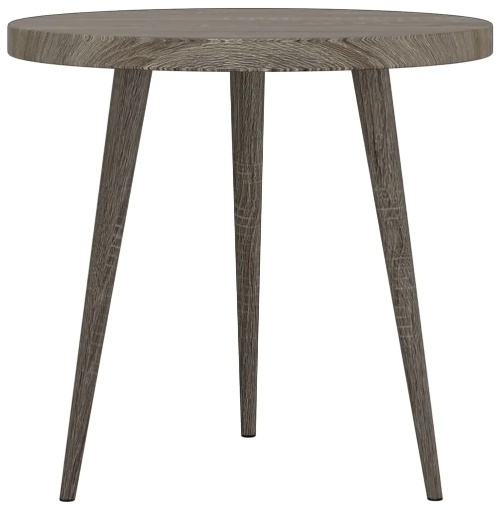 Conjunto mesas de apoio 3 pcs MDF e ferro cinzento