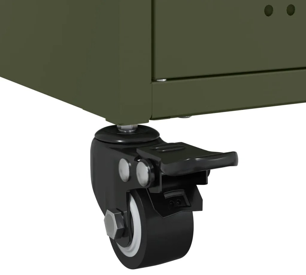 Móvel de TV 68x39x43,5 cm aço verde azeitona