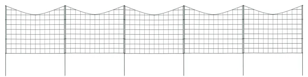 vidaXL Conj. painéis vedação p/ jardim arqueado baixo 77,5x64 cm verde