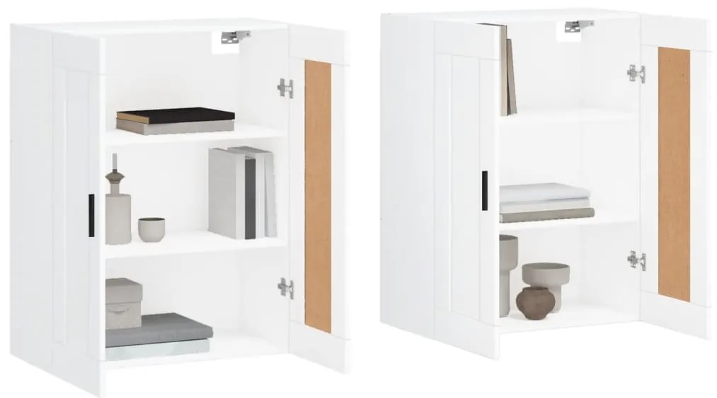 Móveis de parede 2 pcs derivados de madeira branco