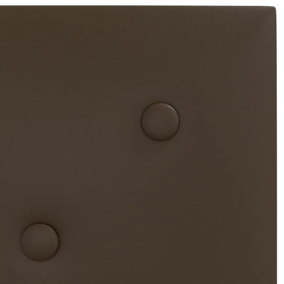 Painel parede 12 pcs 30x30cm couro artificial 1,08 m² castanho