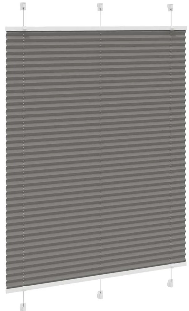 Antracite Plissada Cega 110x150 cm Largura Tecido 109,4 cm