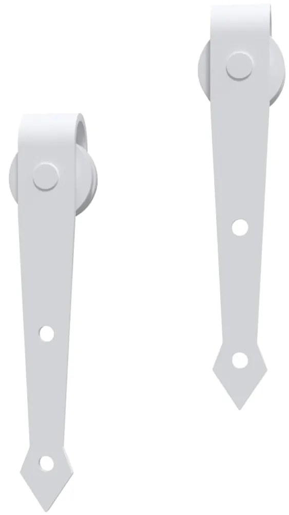 Kit de ferragens para porta deslizante 183 cm aço branco