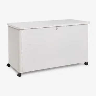 Baú De Arrumação Para Jardim Em Aço Forzan Gardénia Branco & 915 L - Sklum