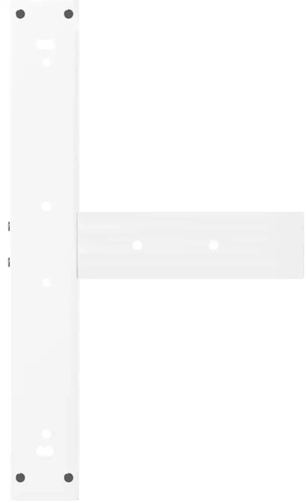 Pés de mesa de bar em forma de T, 2 peças, branco, 60x35x(90-91) cm, a
