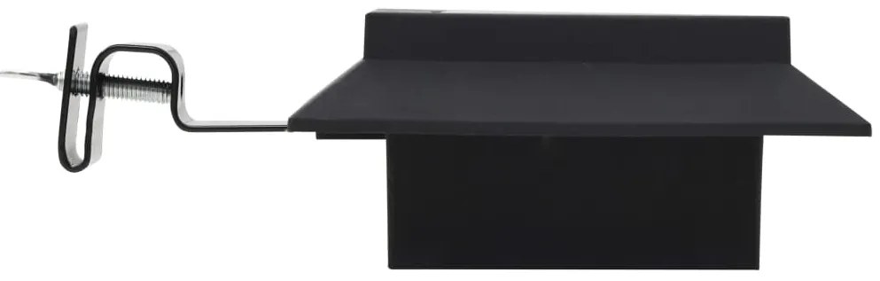 Candeeiro de exterior solar LED 12 pcs preto quadrado 12 cm